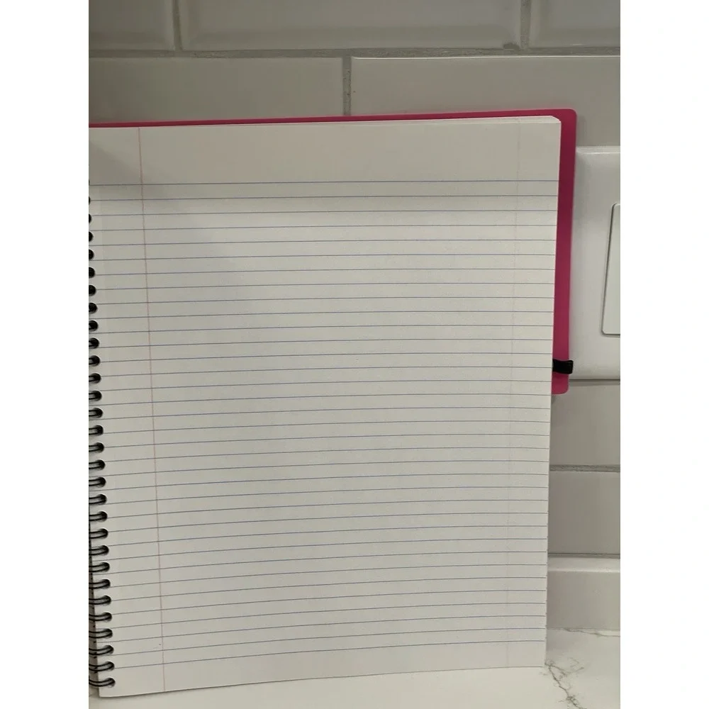 Princess Bratty Y2K Style Spiral Notebook 8.5 x‎ 11 Purple Pink School Paper